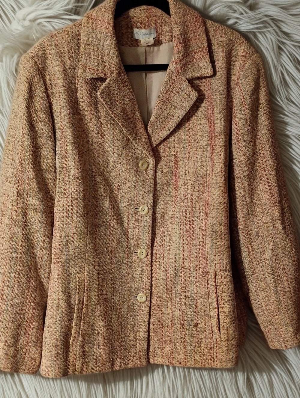 🎉✨ 2 For 10 ✨🎉 Plus Size 22W Pink Cream Tweed Blazer